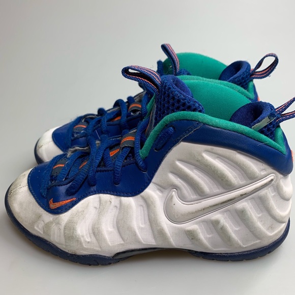 Nike Little Posite Foamposite Neptune Green Size 11C Boys Shoes 843755-404 NEW